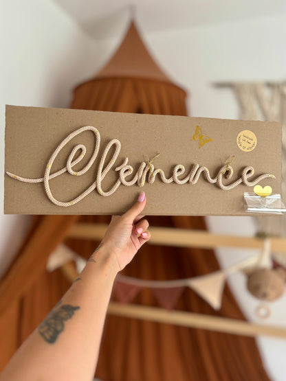 Prénom/mot en macramé (7 à 10 lettres)