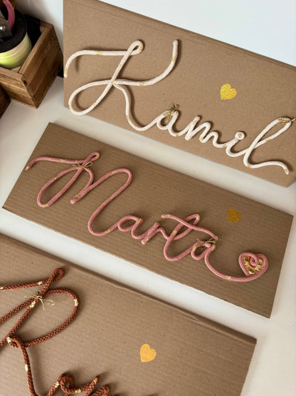 Prénom/mot en macramé (de 5 à 6 lettres)