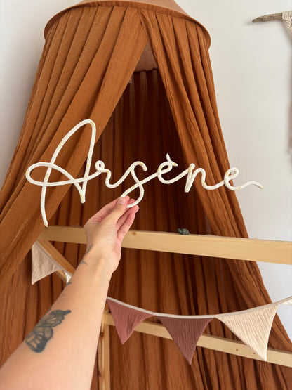 Prénom/mot en macramé (de 5 à 6 lettres)