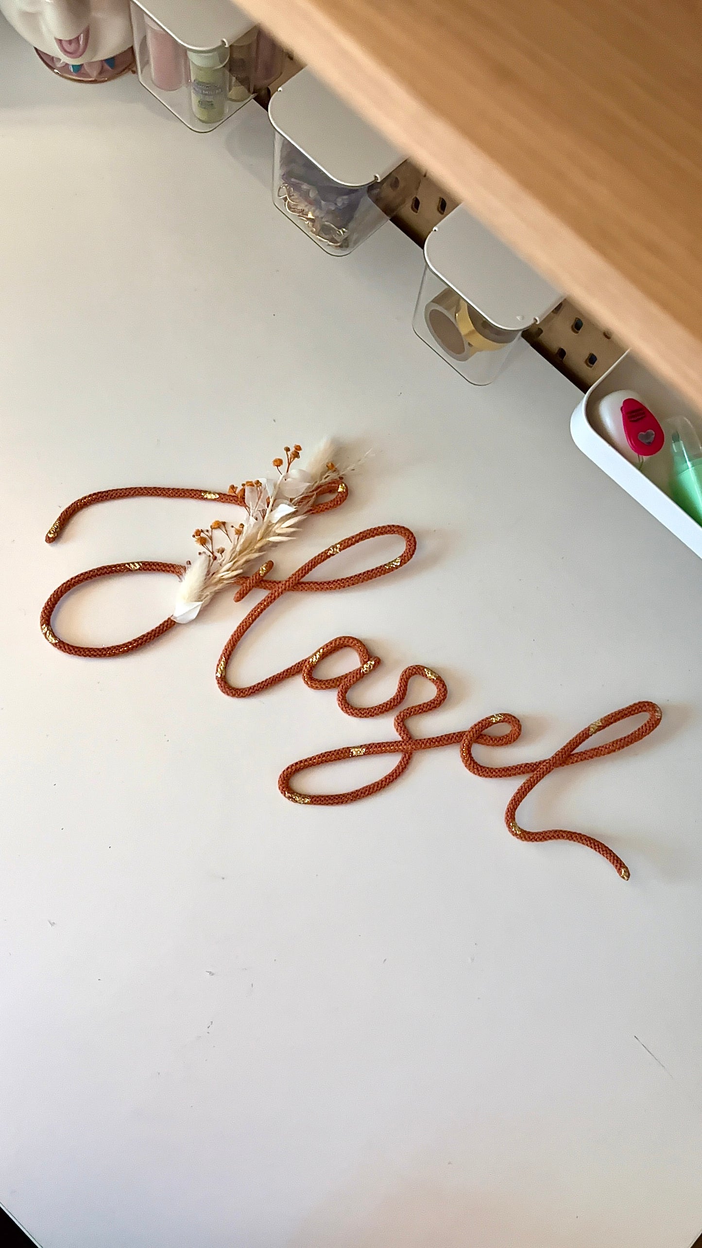 Prénom/mot en macramé (de 5 à 6 lettres)