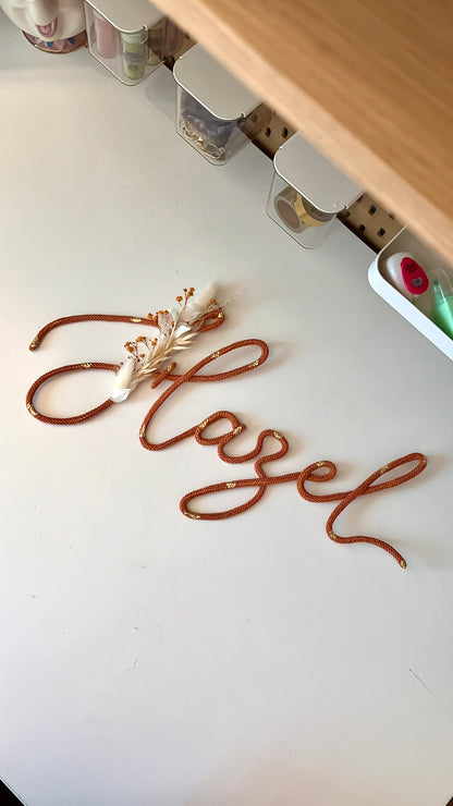 Prénom/mot en macramé (de 5 à 6 lettres)