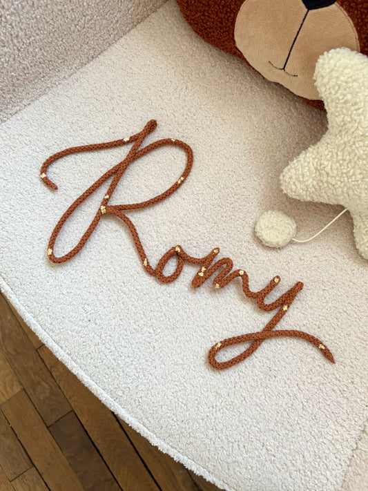 Prénom/mot en macramé (jusqu’à 4 lettres)