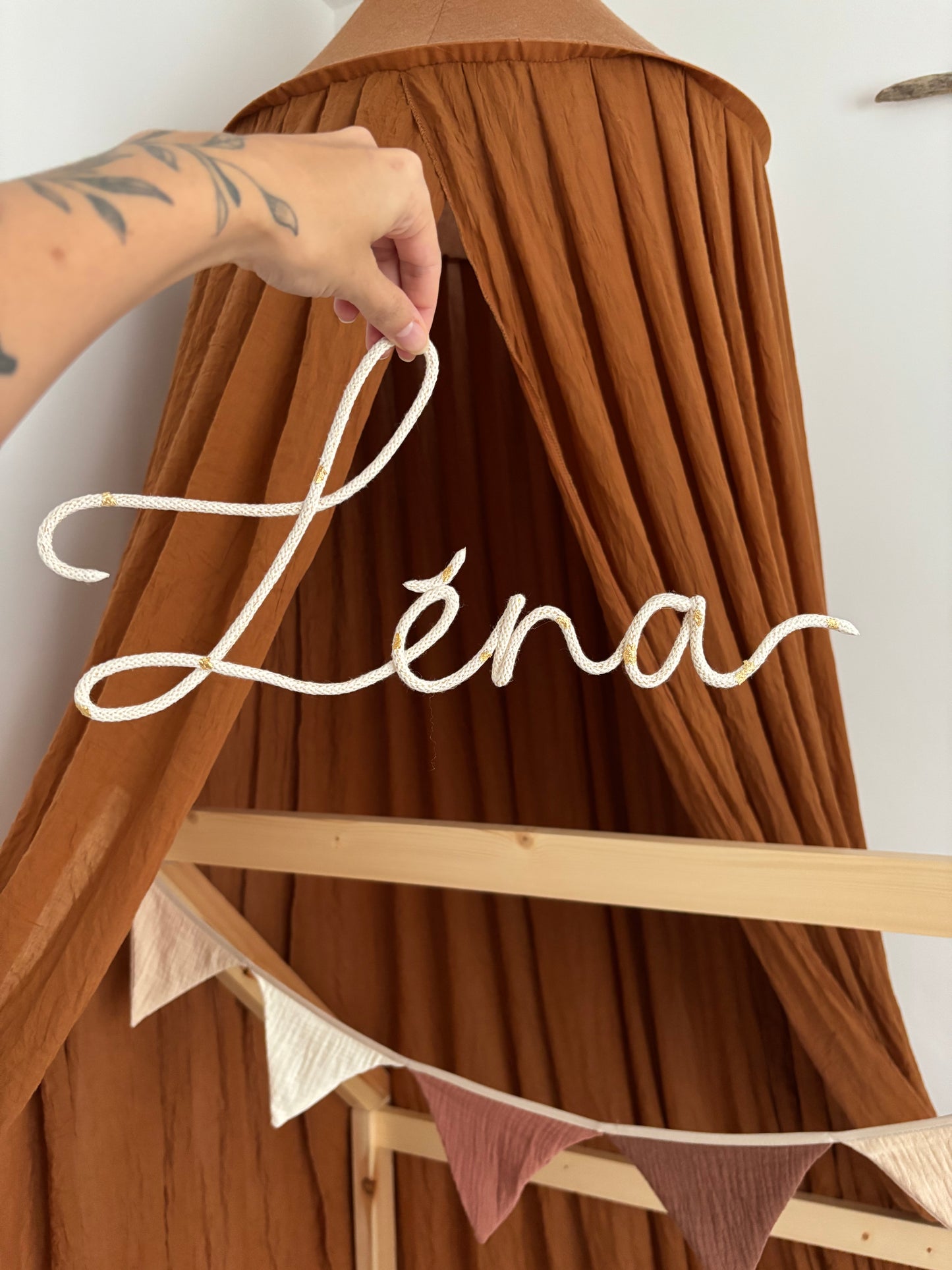 Prénom/mot en macramé (jusqu’à 4 lettres)