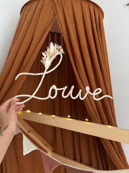 Prénom/mot en macramé (de 5 à 6 lettres)