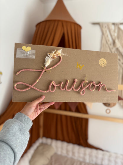 Prénom/mot en macramé (7 à 10 lettres)