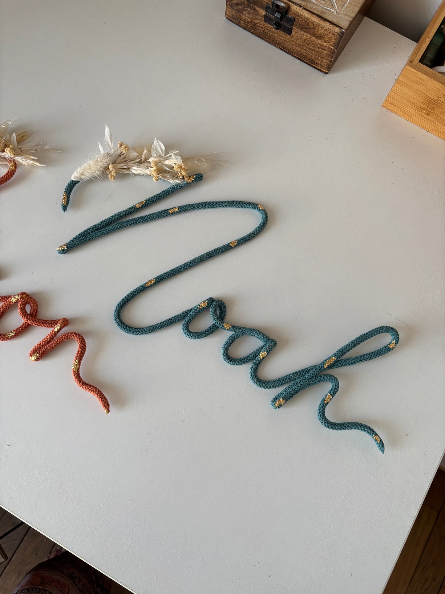 Prénom/mot en macramé (jusqu’à 4 lettres)