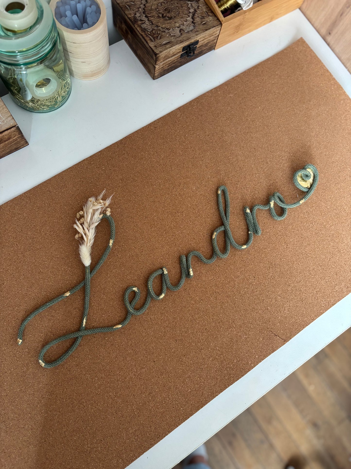 Prénom/mot en macramé (7 à 10 lettres)