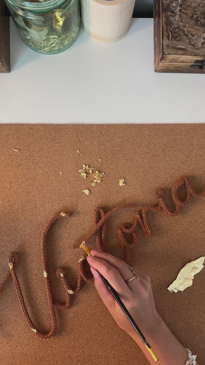 Prénom/mot en macramé (7 à 10 lettres)