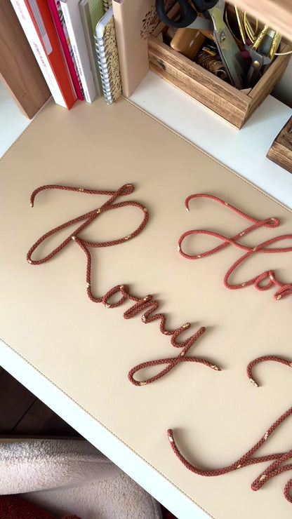 Prénom/mot en macramé (jusqu’à 4 lettres)