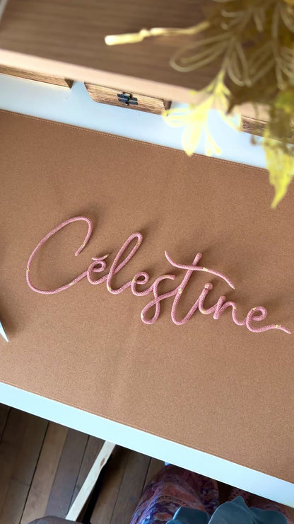 Prénom/mot en macramé (7 à 10 lettres)